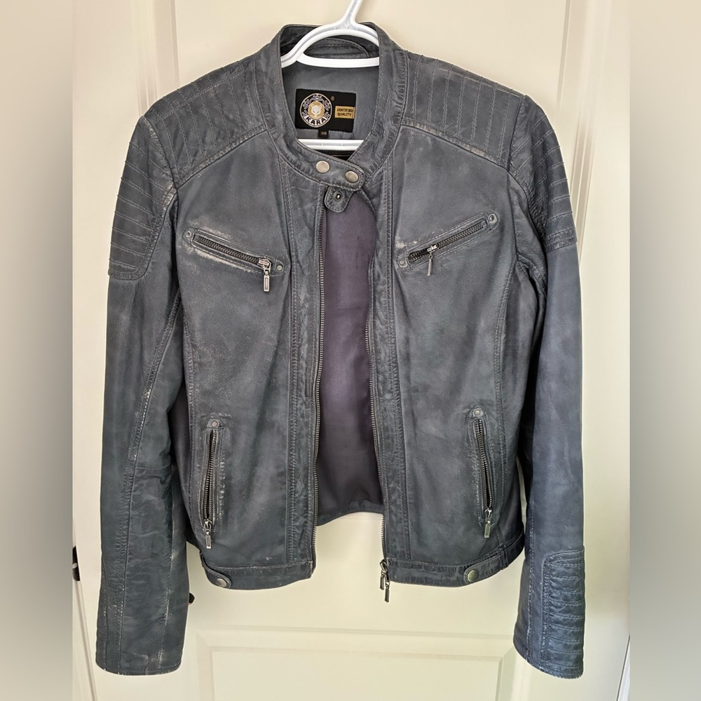 Kara Gray Real Leather Jacket